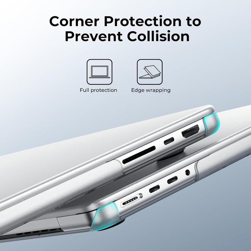 BlueSwan Matte Case for MacBook Pro 14 M5 2026 2025-2021 M4 M3 M2 M1 Pro/Max, Compatible A3401 A3112 A2992 A2918 A2779 A2442, Hard Shell Protective Cover, Matte Clear - Image 4